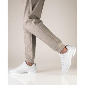 Bachata en Salsa witte danssneakers met splitzool voor heren Suny Anna Kern 4060