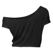 Papillon PA2240 Zwarte Korte Top met Boothals croptop