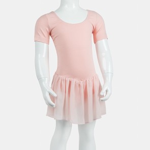 Rumpf RU3040 Roze balletpakje met ronde hals en mouwtjes