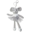 Alista Knuffelmuis Ballet Sleutelhanger grijs F490254